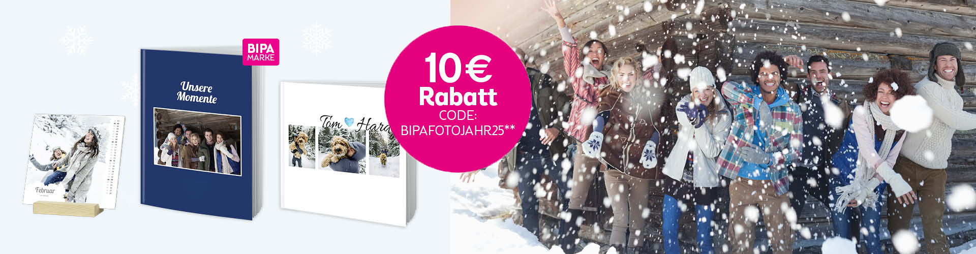 Jahrbuch mit den schönsten Fotos aus 2025 gestalten und 10 € Rabatt im BIPA Fotoshop mit dem Code BIPAFOTOJAHR25 sichern.