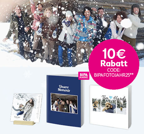 Jahrbuch mit den schönsten Fotos aus 2025 gestalten und 10 € Rabatt im BIPA Fotoshop mit dem Code BIPAFOTOJAHR25 sichern.